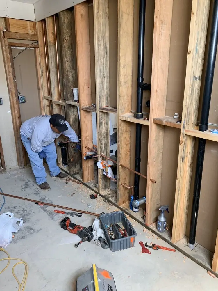Commercial rough-in plumbing for Water Heater Replacement in Pilot Mountain
